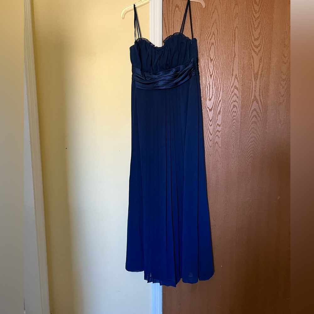 Betsy & Adam Navy Blue Prom Dress